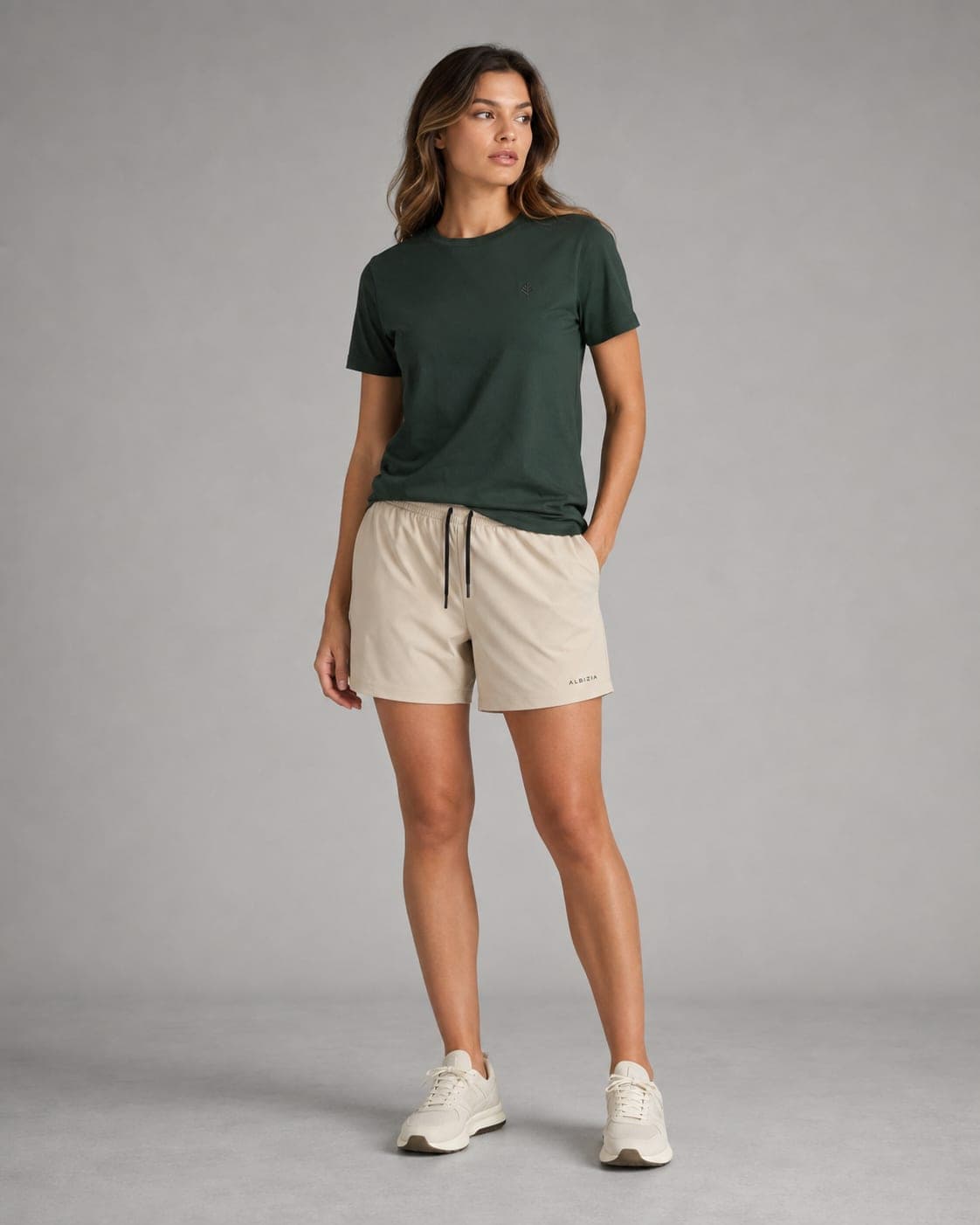 Short Moda Praia Taupe